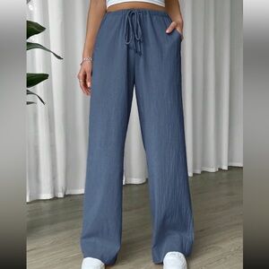 NWT Linen Drawstring High Waisted Pants